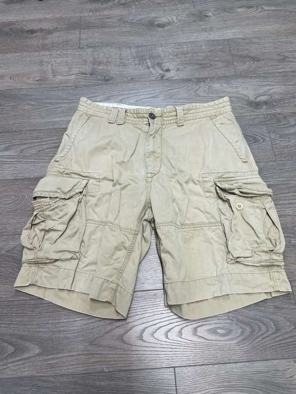 Vintage Polo Ralph Lauren Classic Chino Khaki Cargo Shorts Gorpcore Size 34